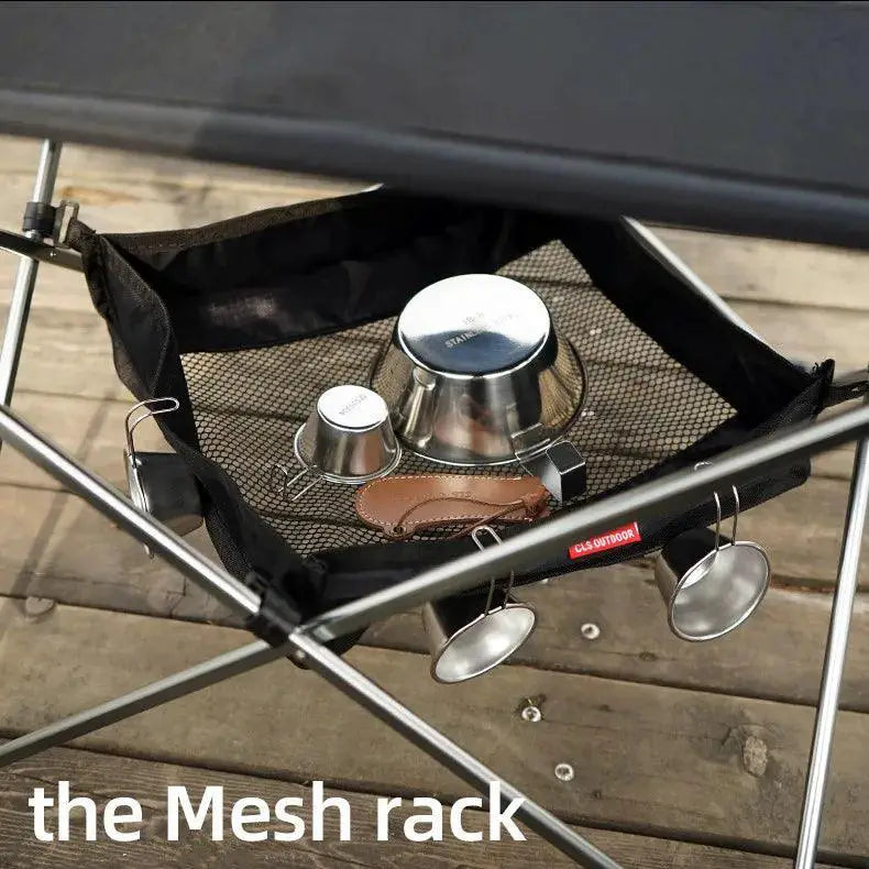 Portable Camping Table Hanging Net Organizer For Cookware
