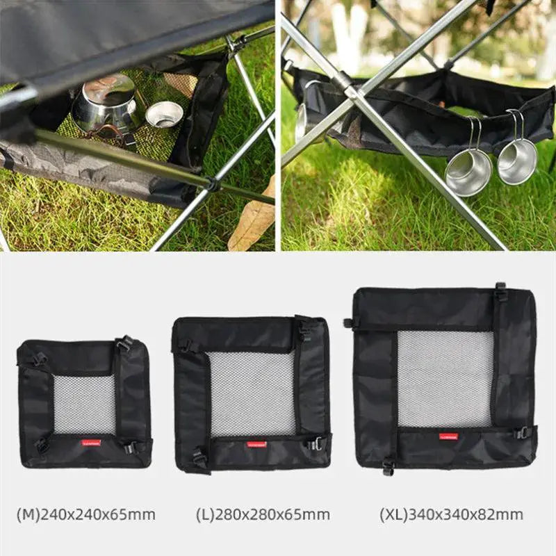 Portable Camping Table Hanging Net Organizer For Cookware