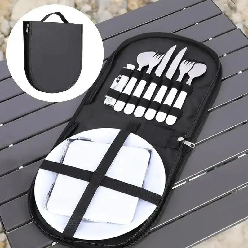 Portable Camping Utensil Storage Bag Outdoor Organizer