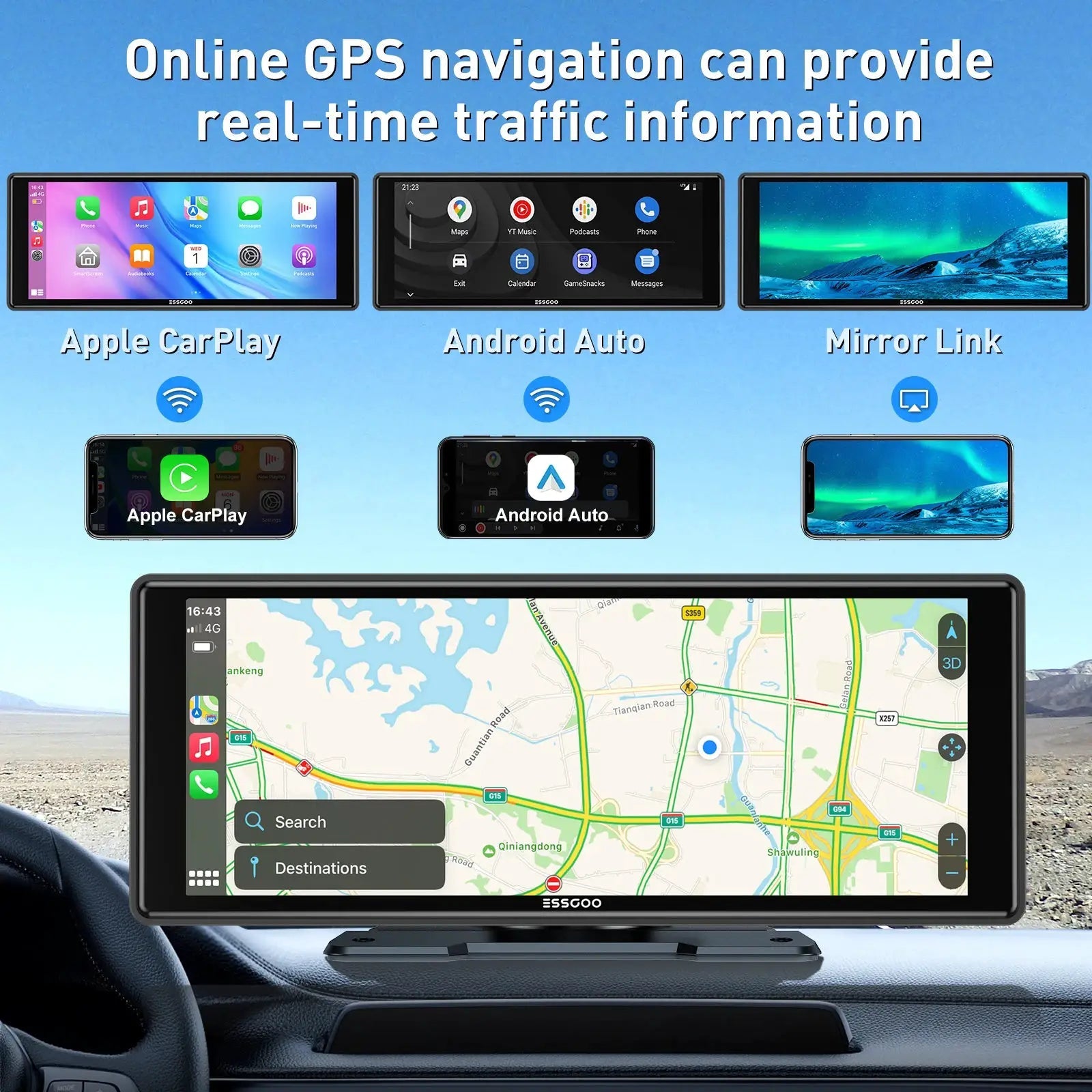 Portable Car Stereo With GPS Navigation