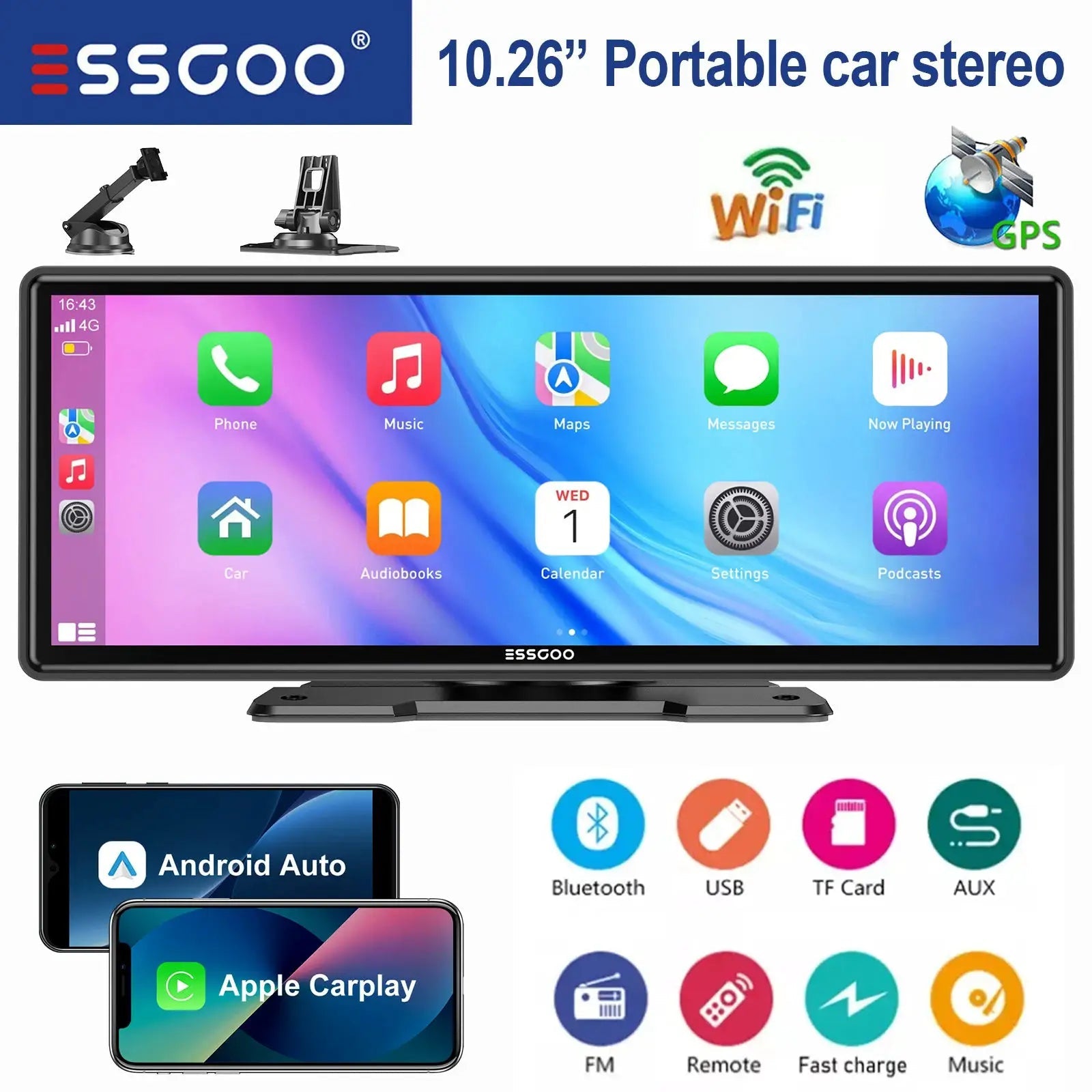 Portable Car Stereo With GPS Navigation