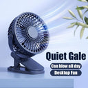 Portable Clip Fan Quiet Rechargeable Ventilador Travel Friendly