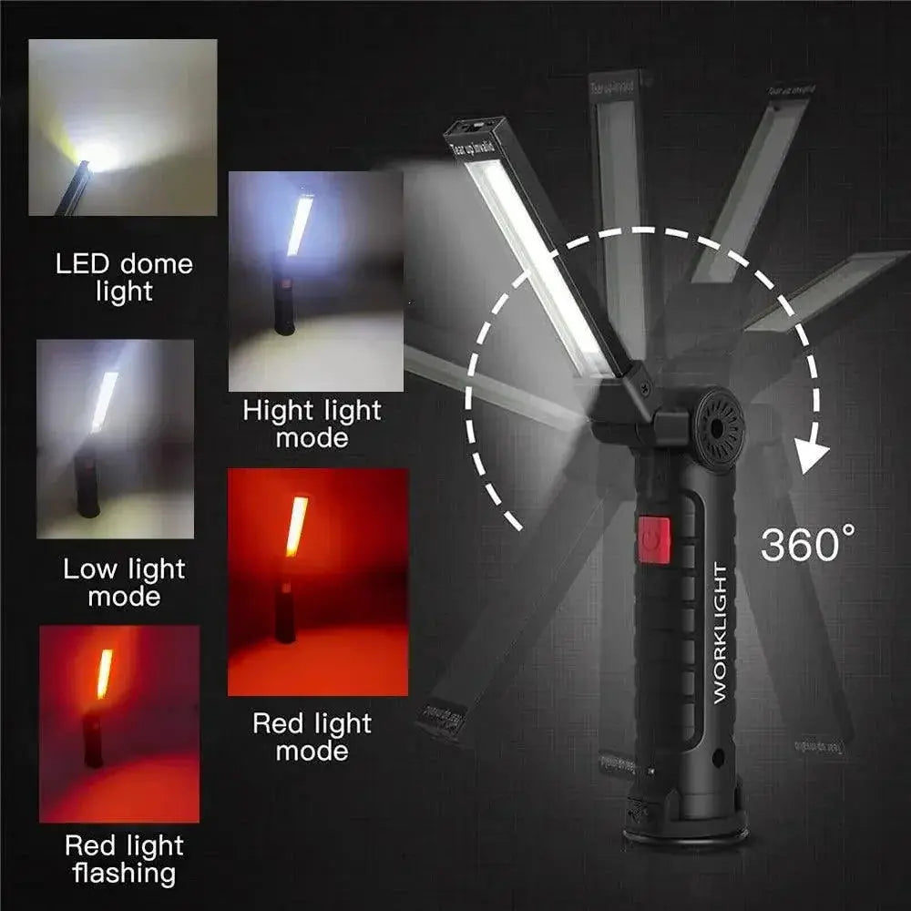 Portable COB LED Flashlight For Outdoor Adventures Anywhere