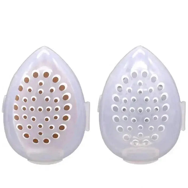 Portable Egg Rack Makeup Puff Drying Box Chic Storage