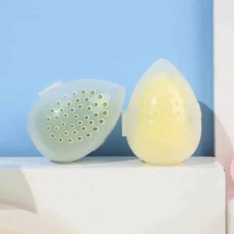 Portable Egg Rack Makeup Puff Drying Box Chic Storage
