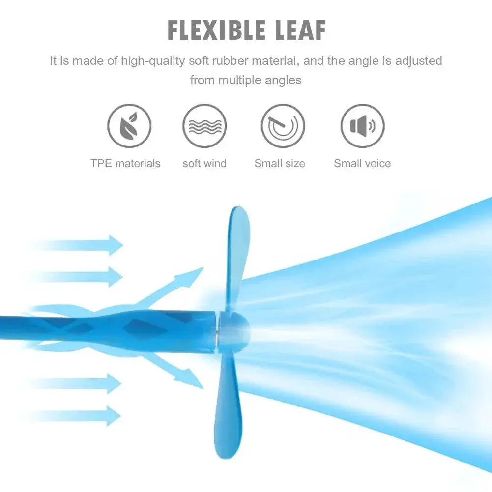 Portable Flexible USB Fan For Summer Relief Gadget Light