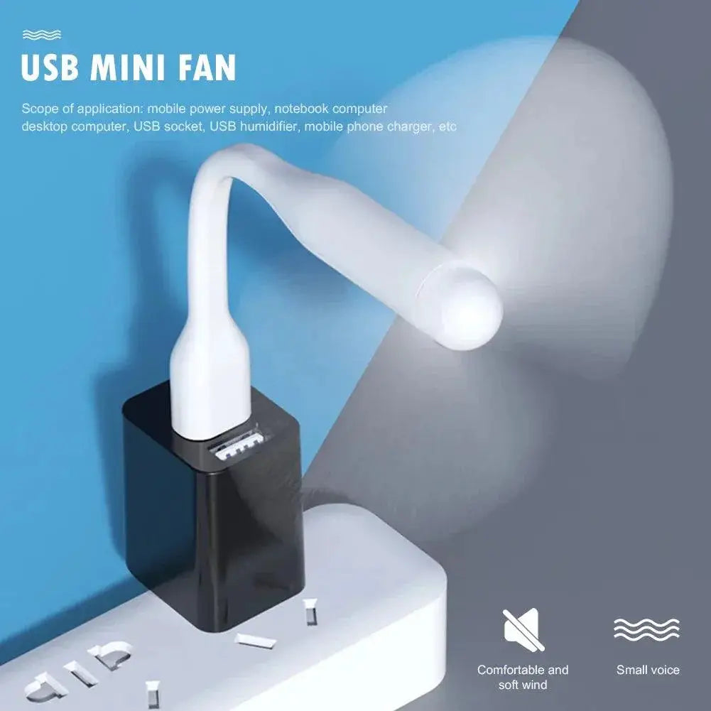 Portable Flexible USB Fan For Summer Relief Gadget Light
