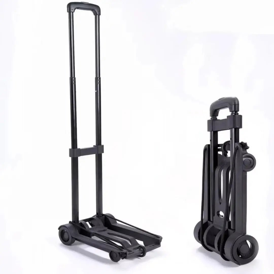 Portable Foldable Hand Truck 2 4 Wheels Luggage Shopping Labor Saving Effortless