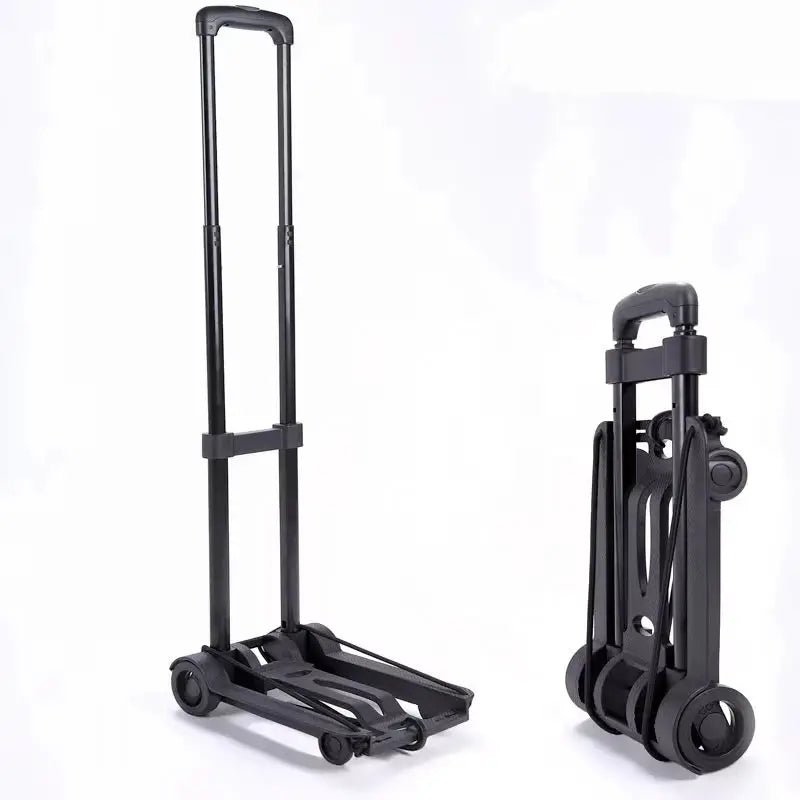 Portable Foldable Hand Truck 2 4 Wheels Luggage Shopping Labor Saving Effortless