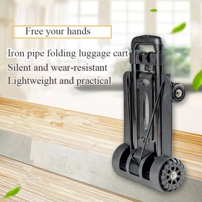 Portable Foldable Hand Truck 2 4 Wheels Luggage Shopping Labor Saving Effortless