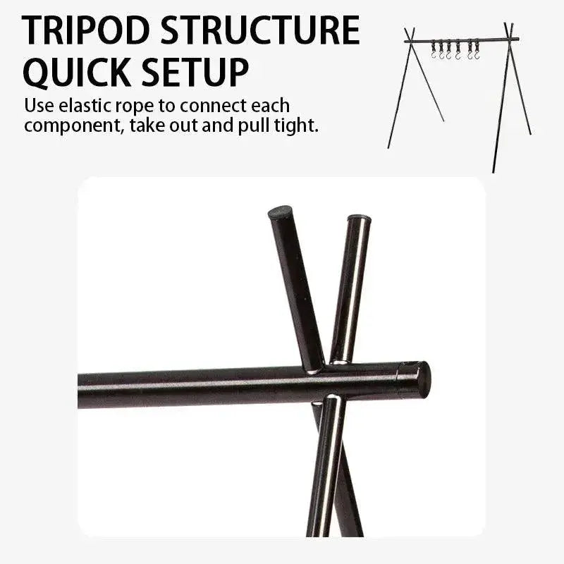 Portable Folding Tripod Rack For Outdoor Camping Gear