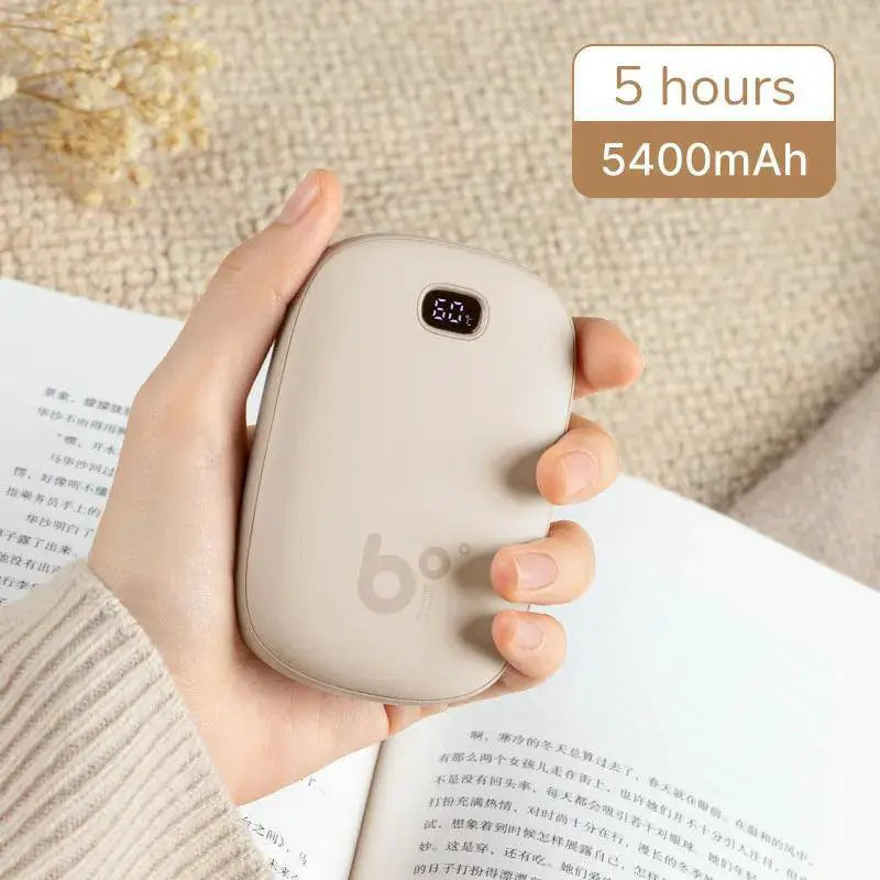 Portable Hand Warmer Power Bank With Instant Heat Display