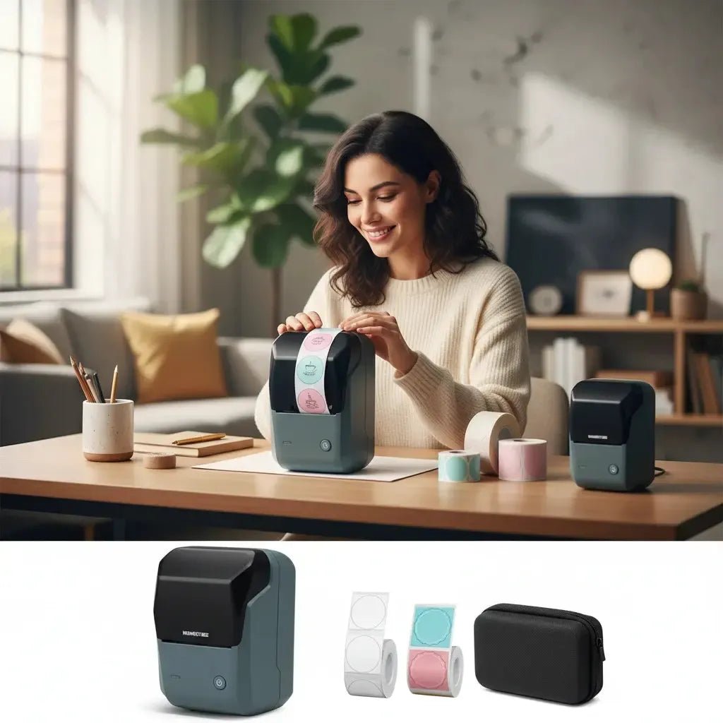 Portable Label Printer for Round Labels