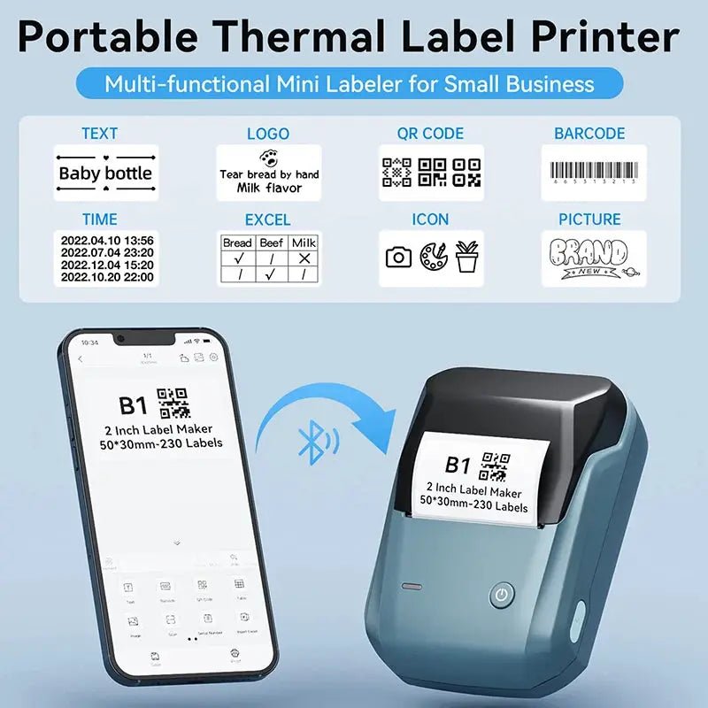 Portable Label Printer for Round Labels