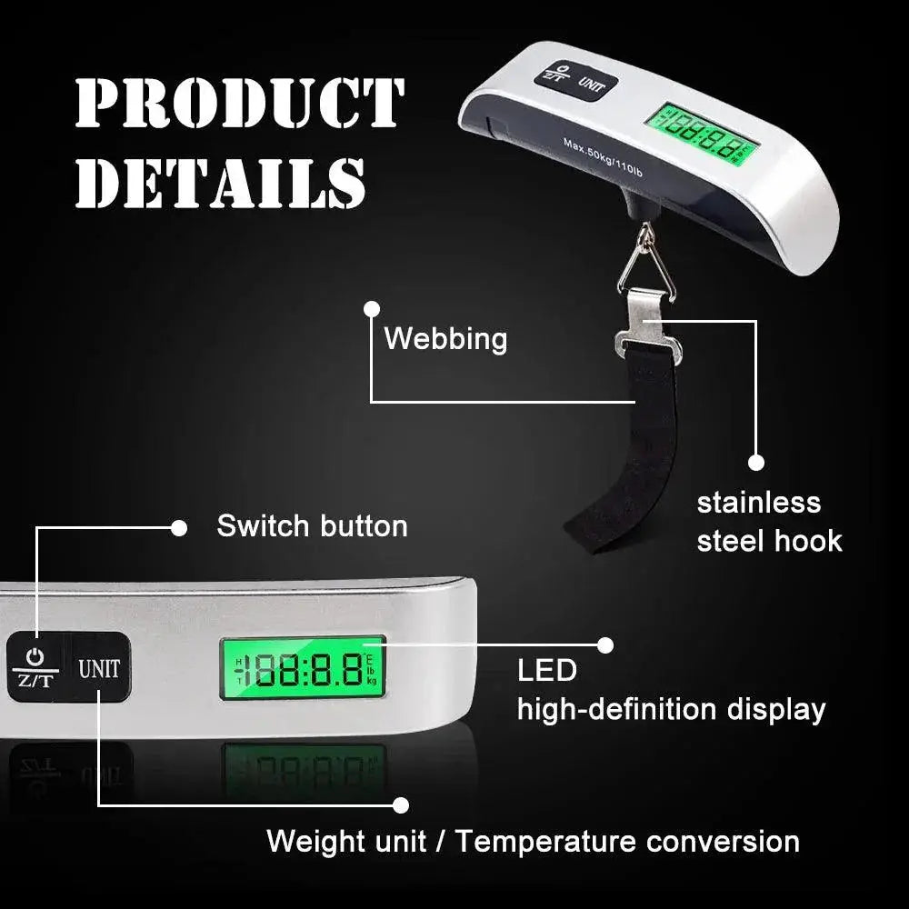 Portable Luggage Scale With LCD Display Travel Balance