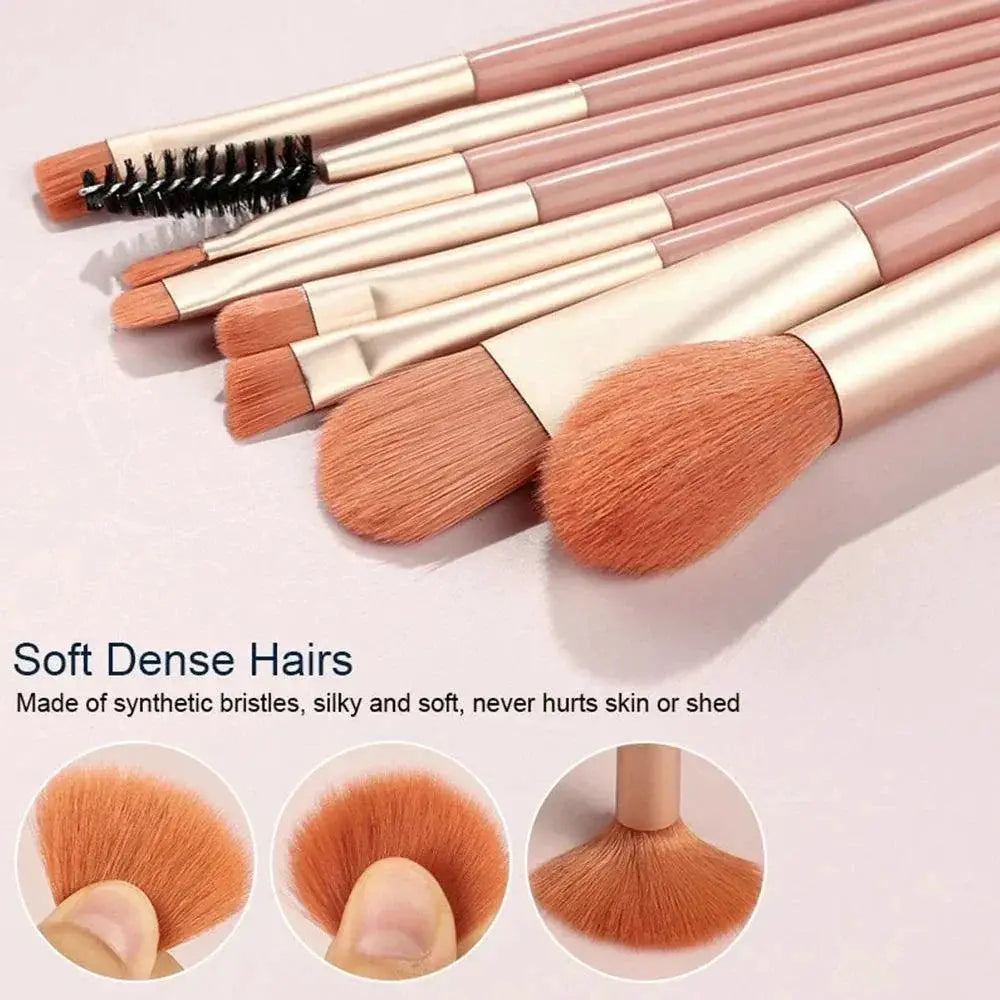Portable Makeup Brush Set 8 Essential Brushes Flawless