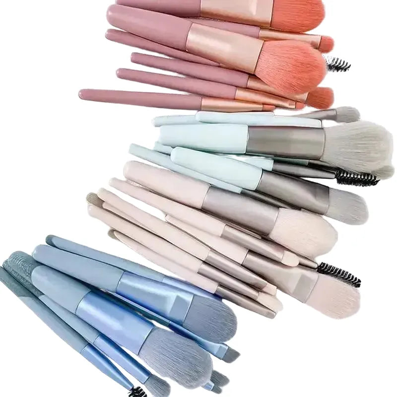 Flawless Makeup Brush Set for Travelers Edition AA — cyan in bags