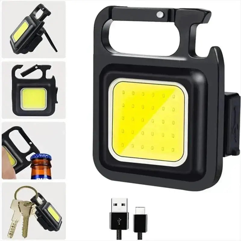 Portable Mini LED USB Rechargeable Keychain Flashlight