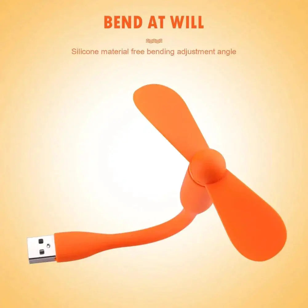 Portable Mini USB Bendable Fan Handheld Cooling Gadget