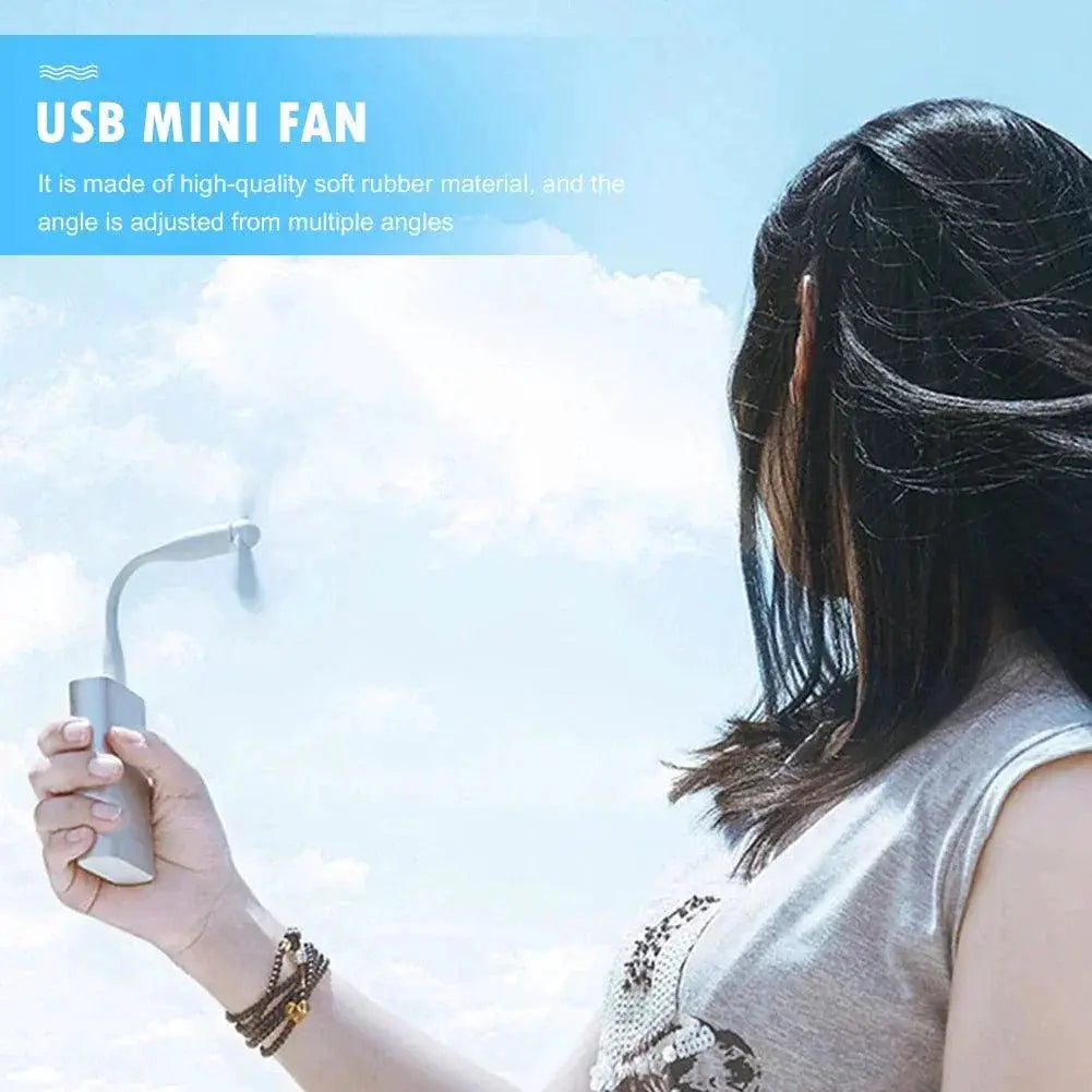 Portable Mini USB Bendable Fan Handheld Cooling Gadget
