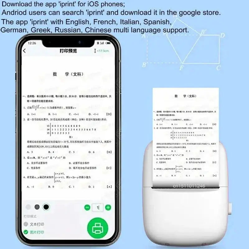 Portable Mini Wireless Thermal Printer For Photos On The Go