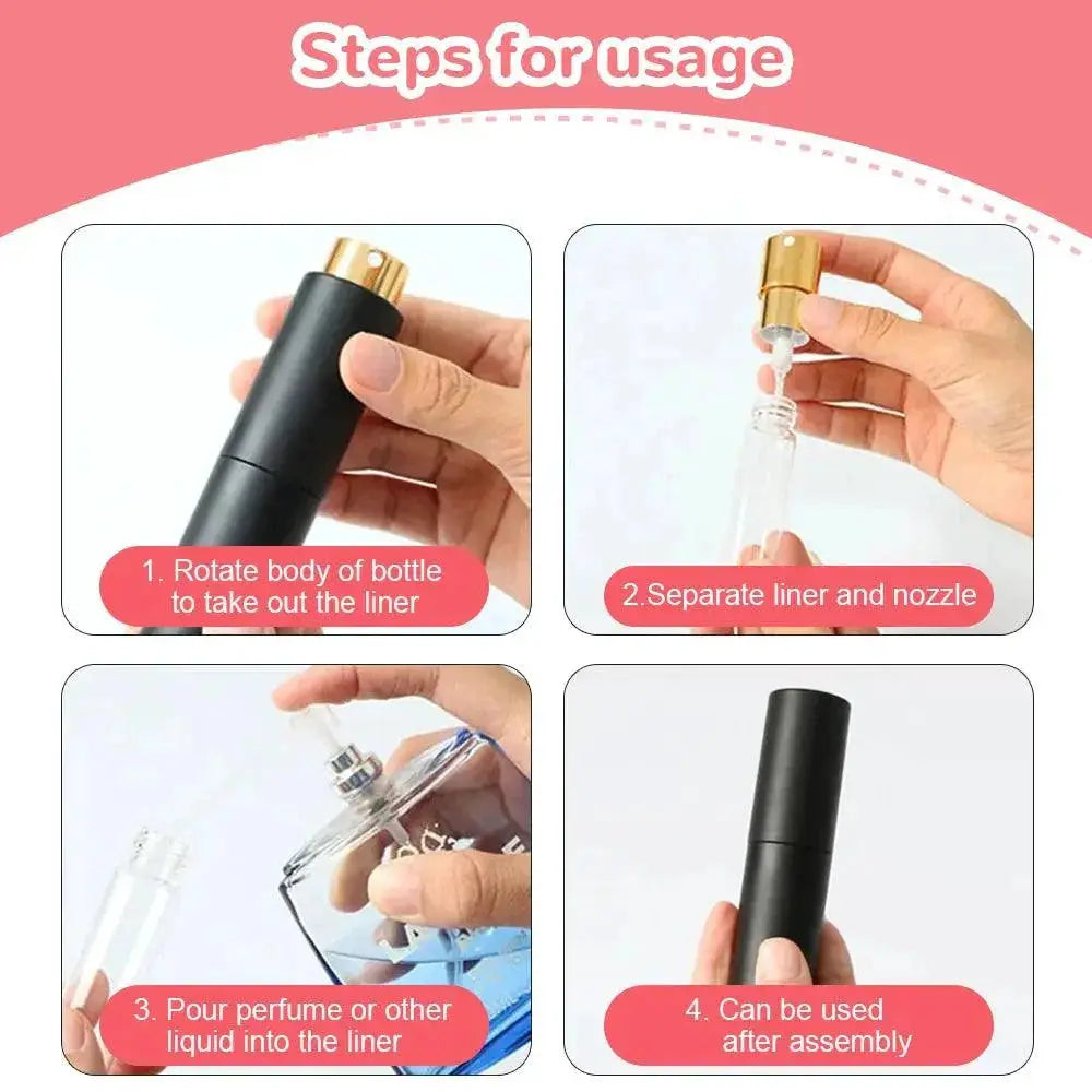 Portable Perfume Refill Set Effortless Fragrance Transfer