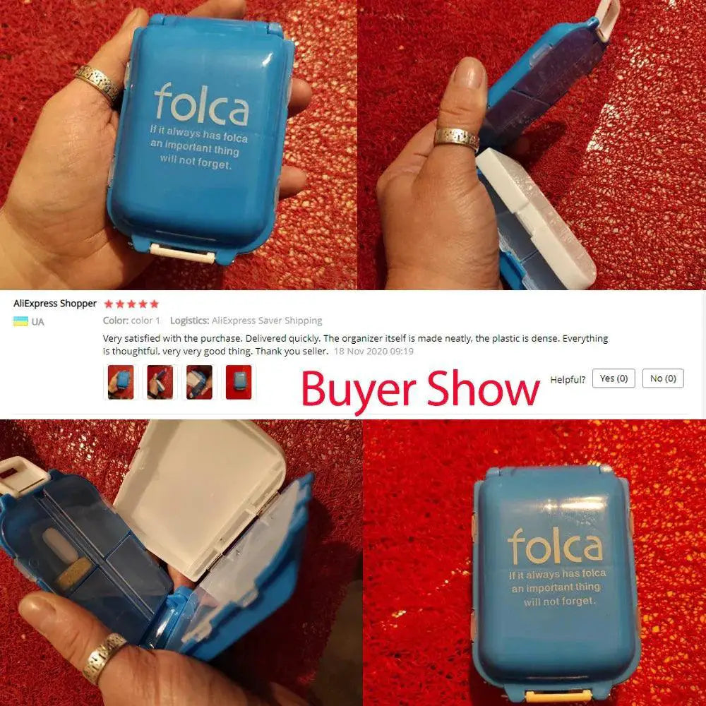 Portable Pill Organizer For Travel And Medication Storage