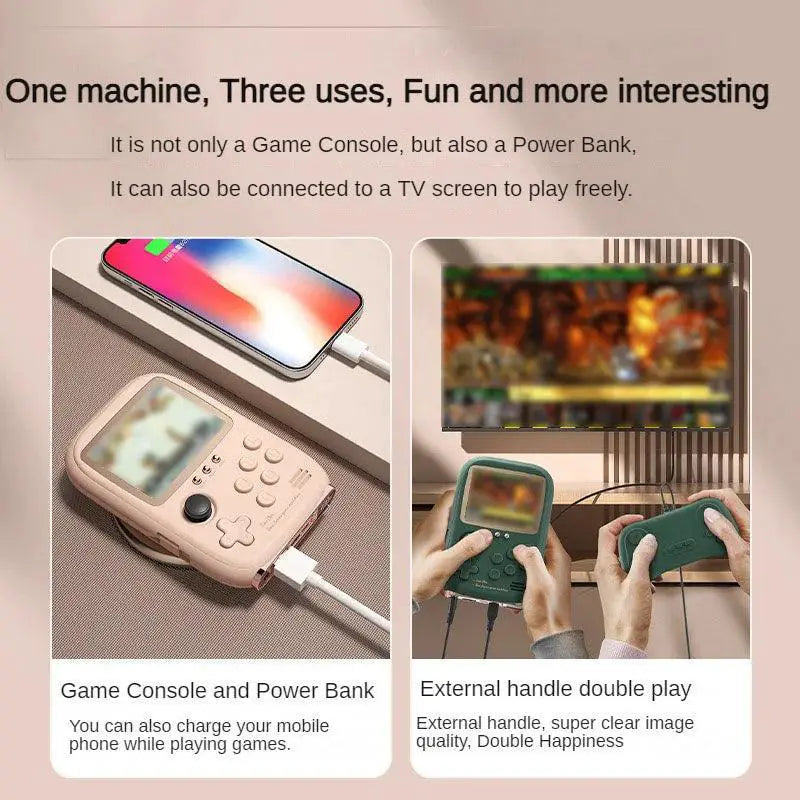 Portable Retro Gaming Console and Power Bank Combo