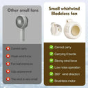 Portable Silent Bladeless Mini Clip On Fan USB Powered 3 Speed Outdoor