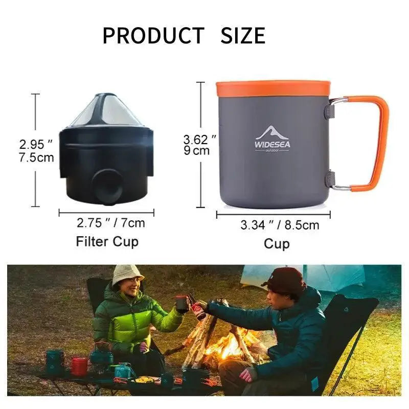 Portable Stainless Steel Camping Coffee Set for Travel