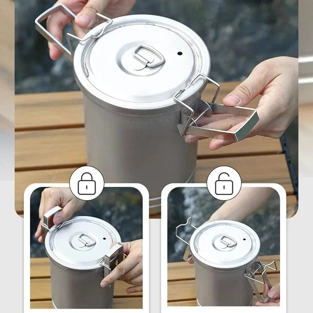 Portable Stainless Steel Camping Rice Cooker For Outdoor Use