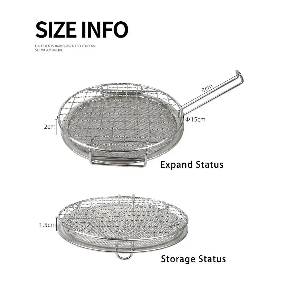 Portable Stainless Steel Mini BBQ Grill Rack For Camping