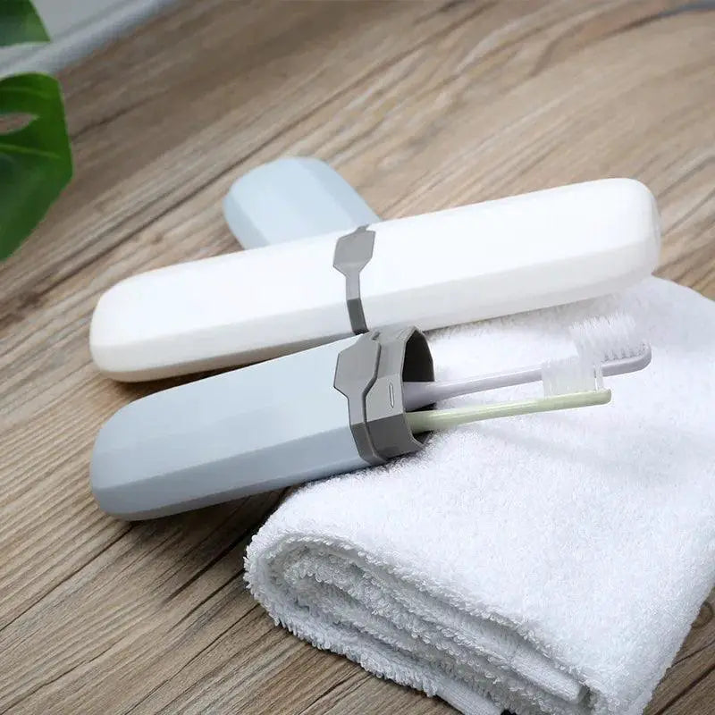 Portable Toothbrush Holder Box Compact Travel Organizer
