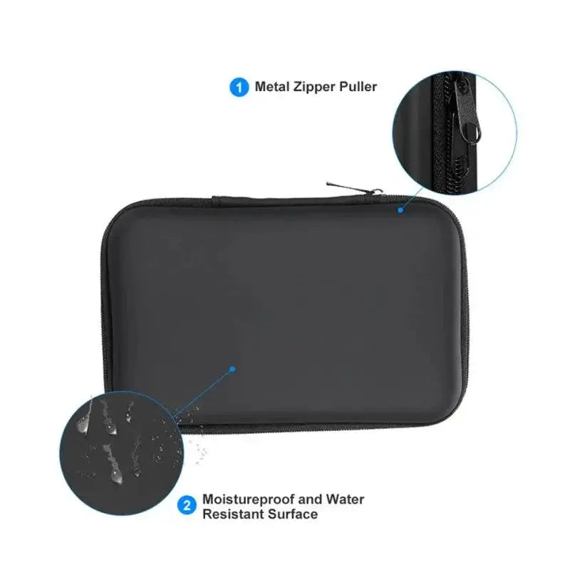 Portable USB Cable Organizer With Lanyard Waterproof Bag