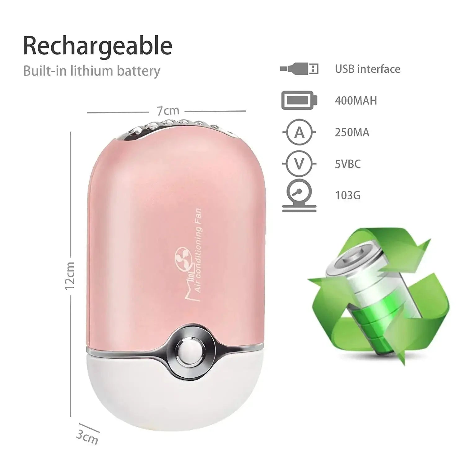 Portable USB Eyelash Extension Fan Dryer Adjustable Airflow