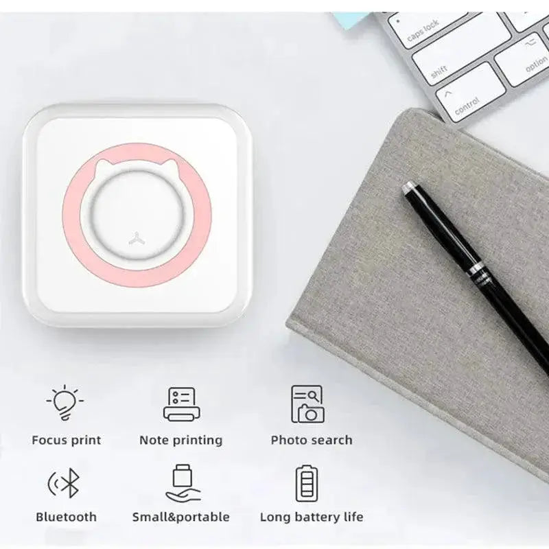 Portable Wireless Mini Printer For Labels Memos And Photos