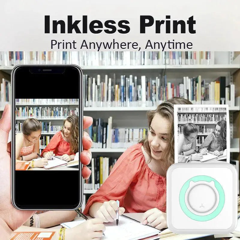 Portable Wireless Mini Printer For Labels Memos And Photos