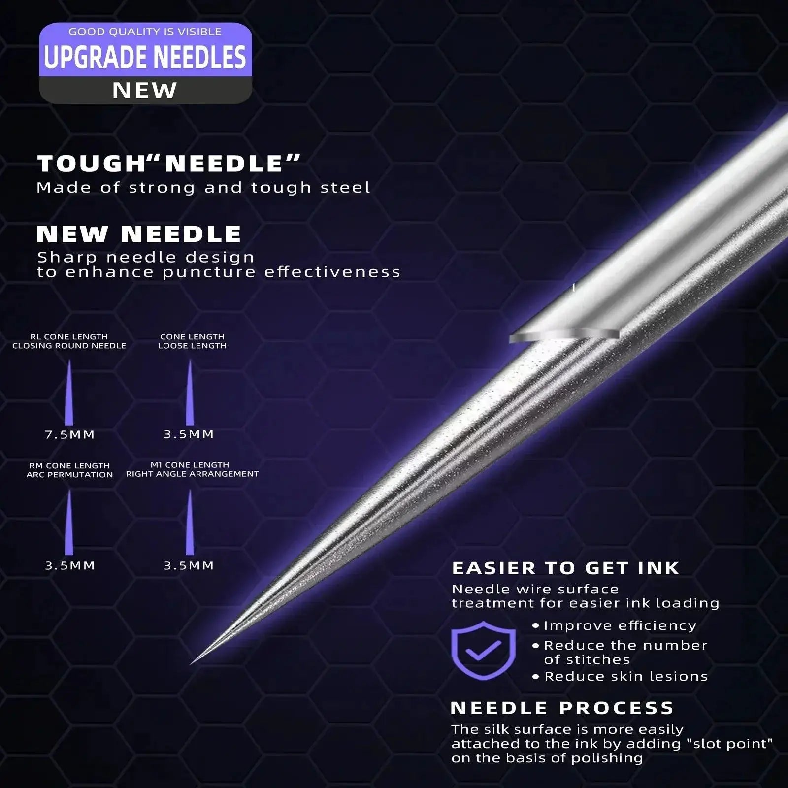 Poseidon Pro Tattoo Cartridge Needles Sterile Pack 50Pcs