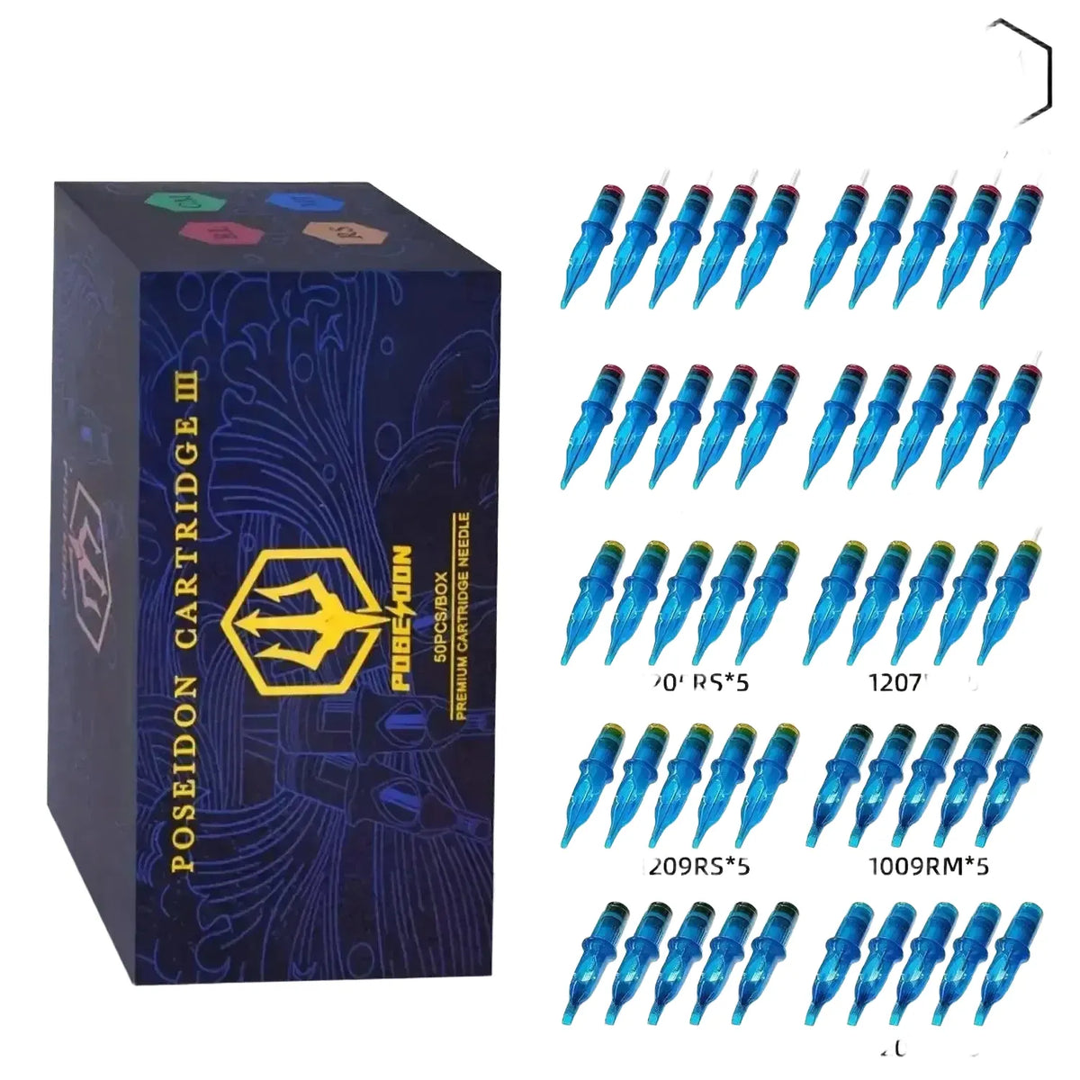 Poseidon Pro Tattoo Cartridge Needles Sterile Pack — product view 1