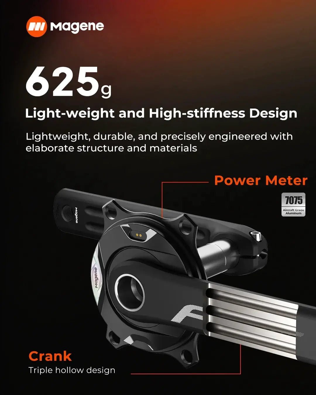 Power Meter Crankset for Road Cyclists