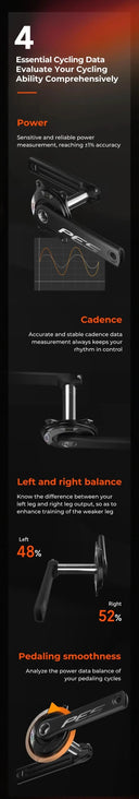 Power Meter Crankset for Road Cyclists