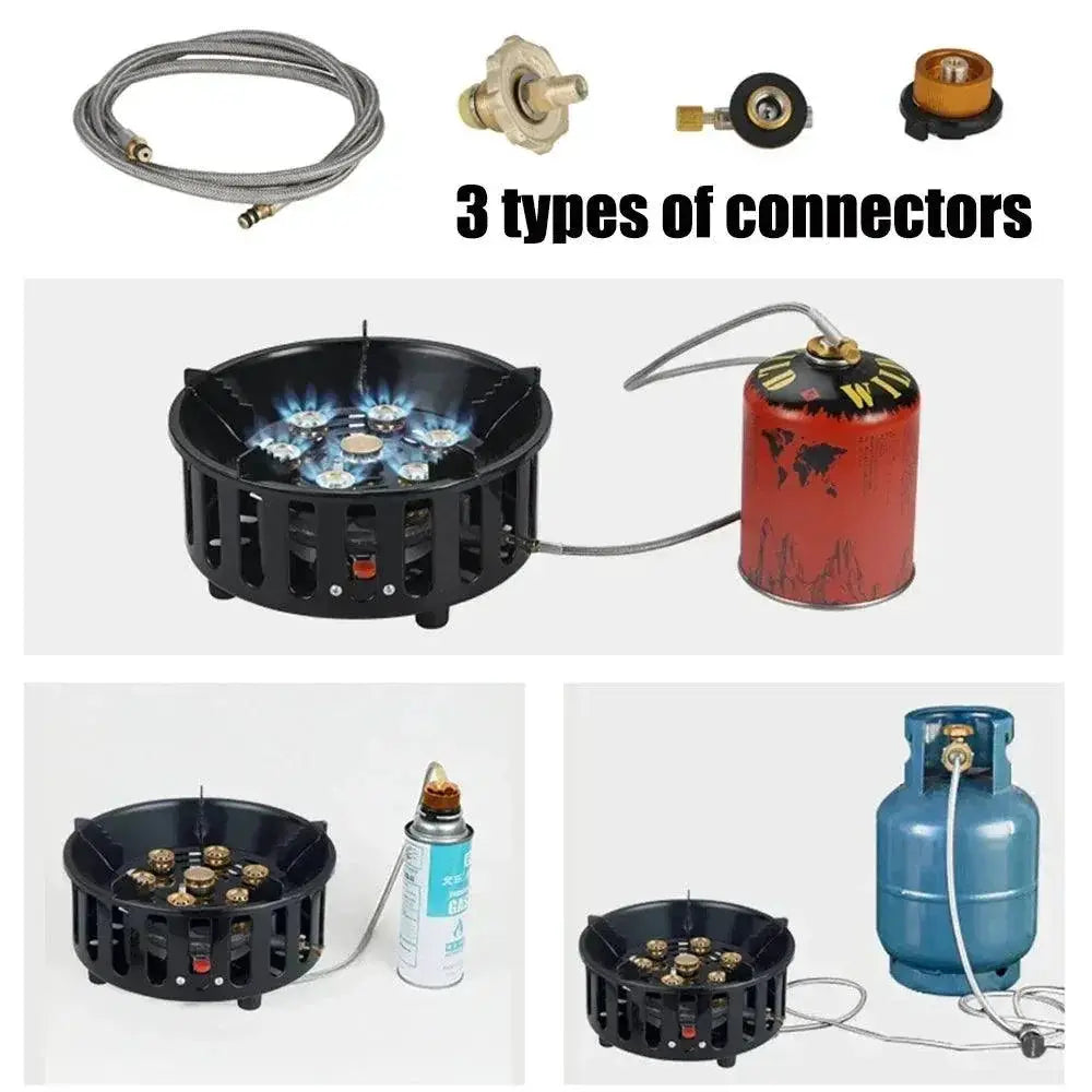 Powerful 19800W Portable Camping Stove With 7 Fire Holes