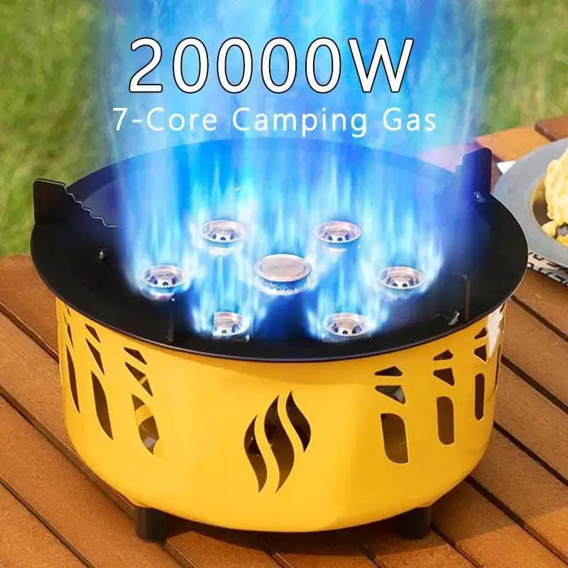 Powerful 19800W Portable Camping Stove With 7 Fire Holes