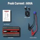Powerful 2000A Jump Starter for Cars