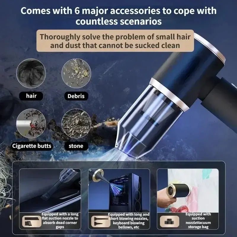 Powerful Pet Hair Cordless Car Vacuum