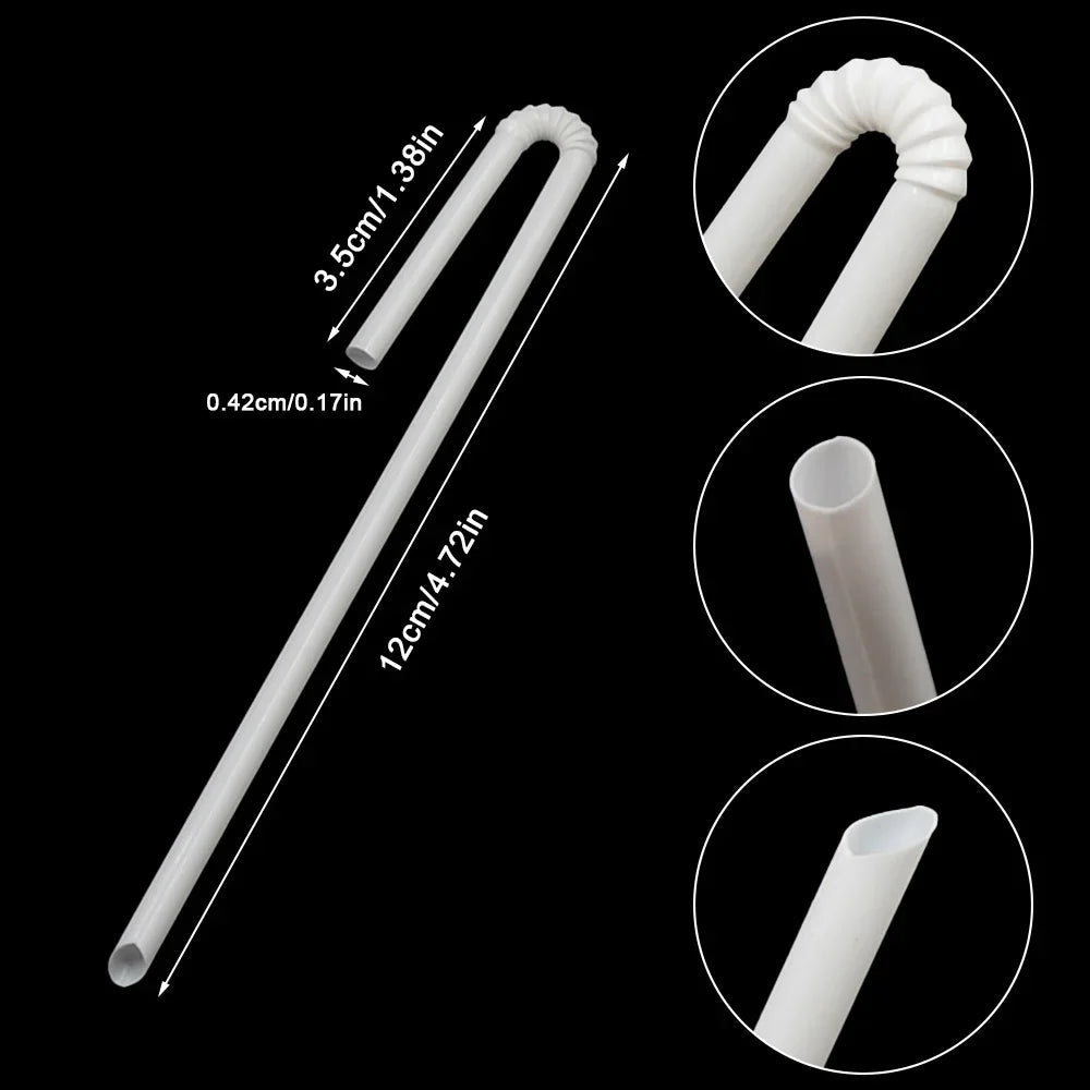 PP Thin Straw Set 3.6x150mm Small Milk Tea Straws For Cold Drinks 50 To 500 Pack