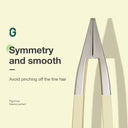 Precision Curve Handle Eyebrow Tweezers for Perfect Hair Removal