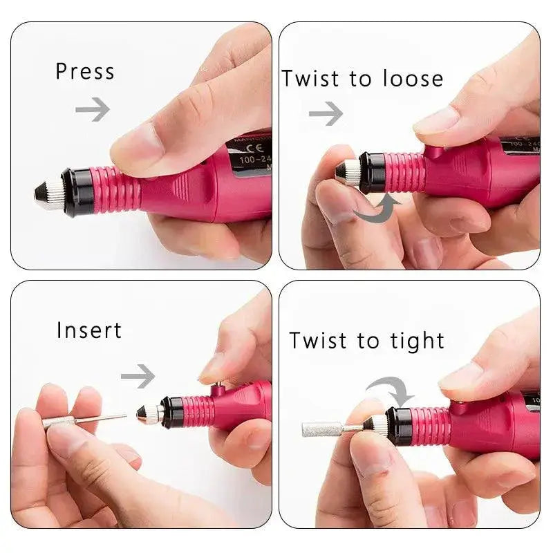 Precision Electric Nail Drill Set For Salon Quality Nails