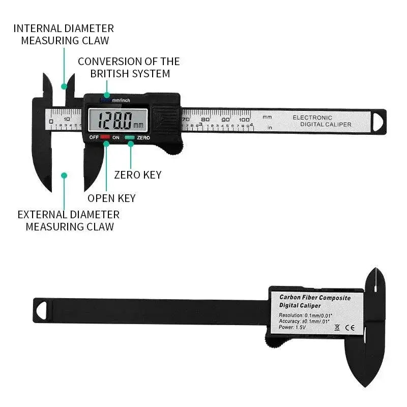 Precision Eyebrow Tattoo Vernier Caliper With LCD Display