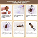 Precision Kolinsky Hair Nail Brush for Professional Control